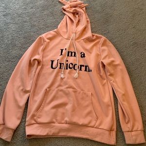Pink Unicorn Sweatshirt with hood